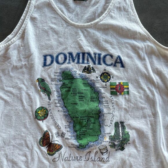 Vintage caribbean vacation Dominica tank Size XXL - Picture 2 of 3
